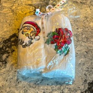 New embroidered flour sack holiday towels!